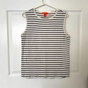2/$10* Sz XL Sleeveless Top Striped Black & White Office Casual